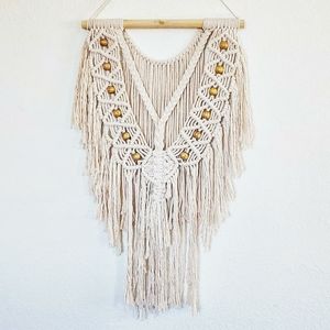 Handmade macrame wall hanging fiber art